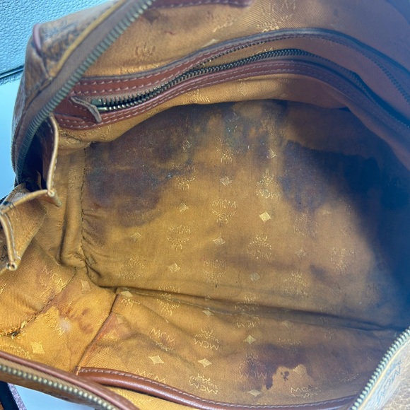 MCM VISETOS Boston bag cognac colored leather - Picture 7 of 9